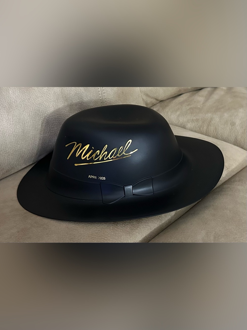 Michaels Jackson’s Black Fedora with Gold Script Detail Cinnamark’s exclusive